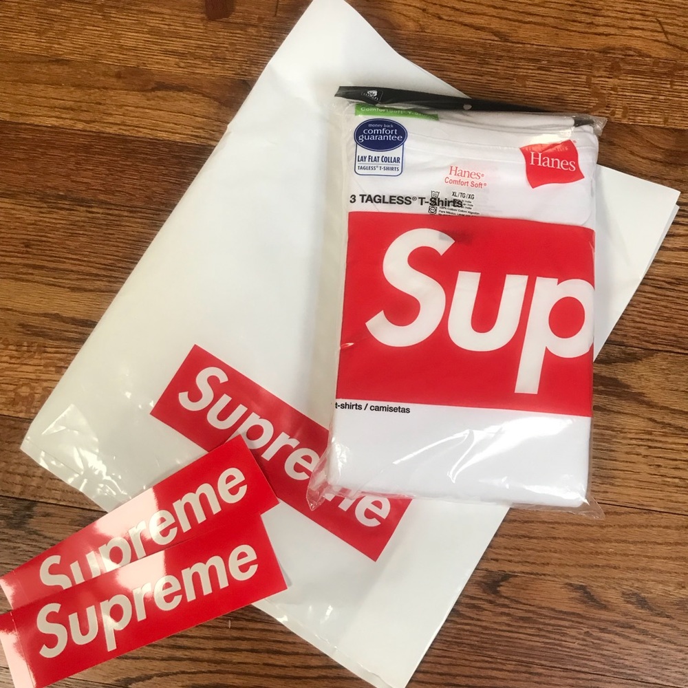 Supreme Hanes shirts 3pack. Unopened.